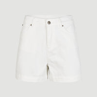 Dive High-Waist Twill Shorts | Snow White