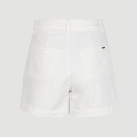 Dive High-Waist Twill Shorts | Snow White