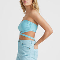 Dive High-Waist Twill Shorts | Blue Topaz