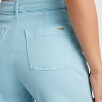 Dive High-Waist Twill Shorts | Blue Topaz