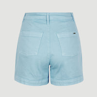 Dive High-Waist Twill Shorts | Blue Topaz