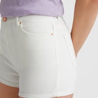 Essential Stretch Mid-Waist Shorts | Snow White