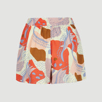 Jarrah Woven High-Waist Shorts | Patchwork Print