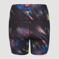 Active High-Waist Shorts | Black Future Fade