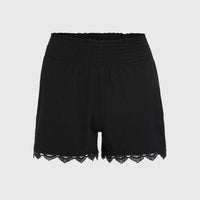 Essentials Ava Smocked Shorts | Black Out