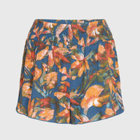 Johnny Smocked Waist Shorts | Blue Painted Tropics