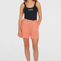 Essentials Script Sweatshorts | Coral Pink