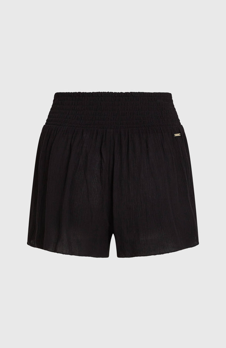 Johnny Smocked Waist Shorts | Black Out