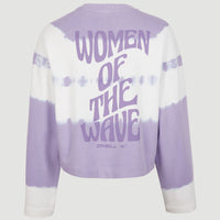 Women Of The Wave Crew Sweatshirt | Purple Tie Dye