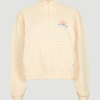 Bunji Half Zip Crew Sweatshirt | Bleached Sand