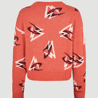 Anchorage Knit Pullover | Red Knit Mountains