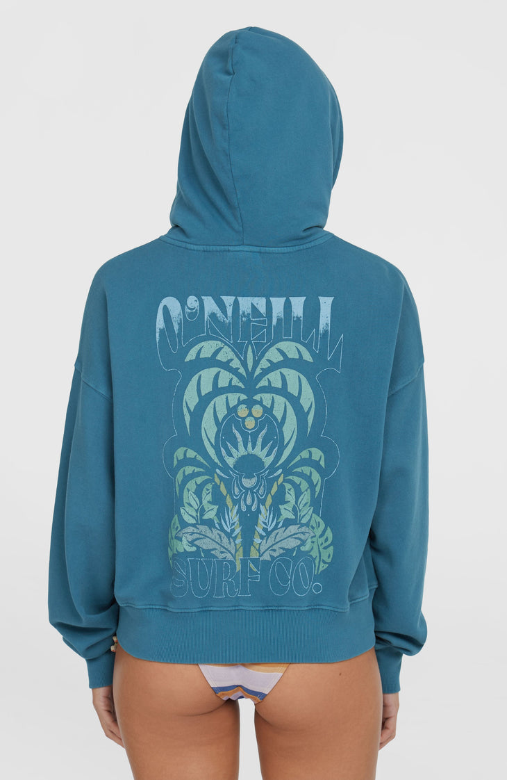 Beach Vintage Full Zip Hoodie | Copen Blue