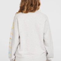 Beach Vintage Crew Sweatshirt | White Melange