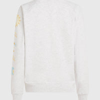 Beach Vintage Crew Sweatshirt | White Melange