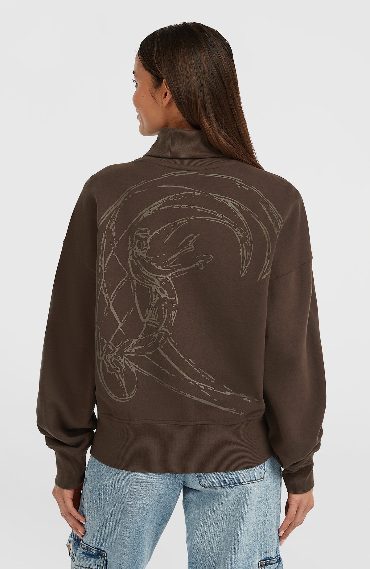 O'Riginals High-Neck Crew Sweatshirt | Coffee Bean