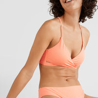 Baay Bralette Bikini Top | Neon Coral