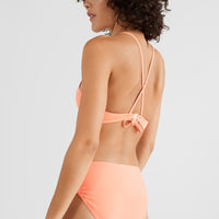 Baay Bralette Bikini Top | Neon Coral