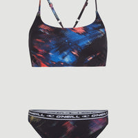 Sport Bralette Bikini Set | Black Future Fade