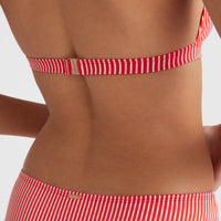 Marga - Cruz Halter Bikini Set | Red Simple Stripe