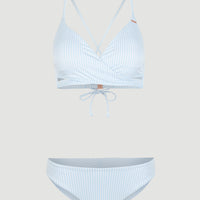 Baay - Maoi Bralette Bikini Set | Blue Simple Stripe