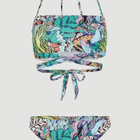 Jen - Maoi Bandeau Bikini Set | Blue Comic Seaweed