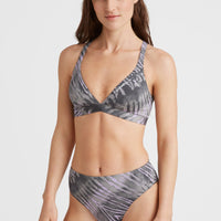 Hyperfreak Women Of The Wave Longline Triangle Bikini Set | Grey Tie Dye