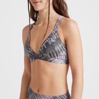 Hyperfreak Women Of The Wave Longline Triangle Bikini Set | Grey Tie Dye