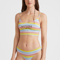 Midles - Maoi Bralette Bikini Set | Bright Multi Coloured Stripe