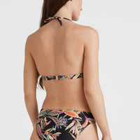 Marga - Rita Halter Bikini Set | Black Tropical Flower