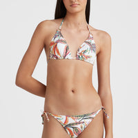 Capri - Bondey Triangle Bikini Set | White Tropical Flower