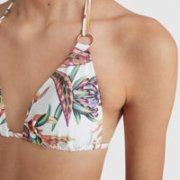 Capri - Bondey Triangle Bikini Set | White Tropical Flower