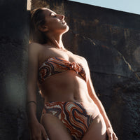 Longline Jen Love Bandeau Bikini Set | Dotted Print