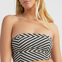 Surfers Not Street Children Longline Jen Love Bandeau Bikini Set | Black & White SNSC