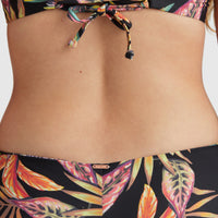 Maoi Bikini Bottoms | Black Tropical Flower