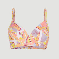 Panama Mould Wire Bra Bikini Top | Yellow Scarf Print