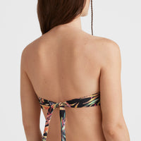 Havaa Mould Wire Bandeau Bikini Top | Black Tropical Flower