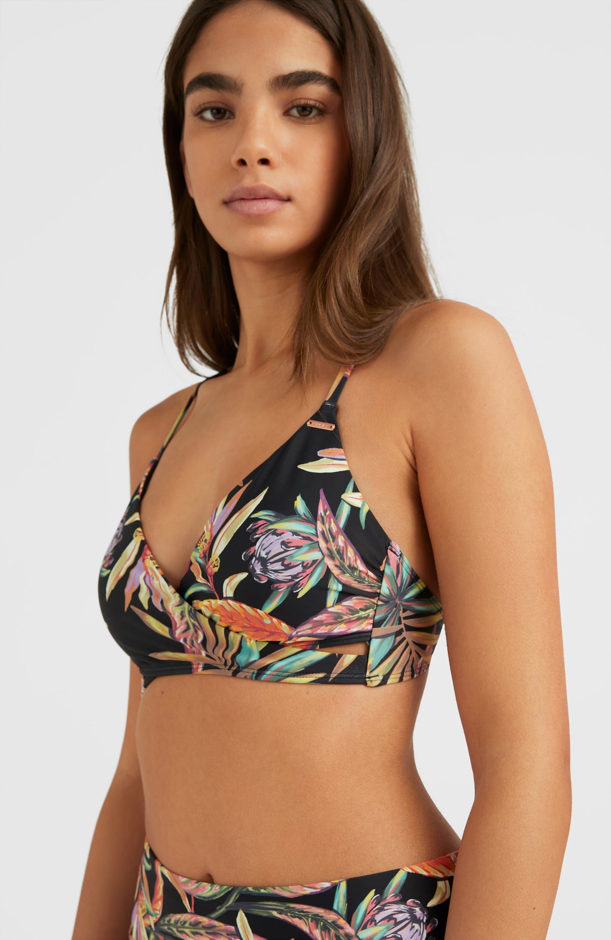 Baay Bralette Bikini Top  Black Tropical Flower – O'Neill