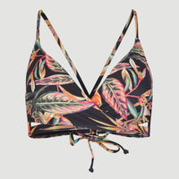 Baay Bralette Bikini Top | Black Tropical Flower