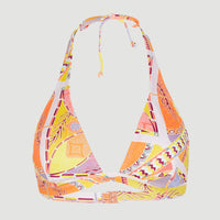 Marga Halter Bikini Top | Yellow Scarf Print