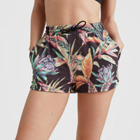 Anglet Swim Shorts | Black Tropical Flower