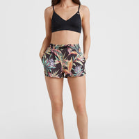 Anglet Swim Shorts | Black Tropical Flower