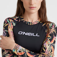 Anglet Longsleeve UPF 50+ Sun Shirt Skin | Black Tropical Flower