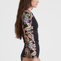 Anglet Longsleeve UPF 50+ Sun Shirt Skin | Black Tropical Flower