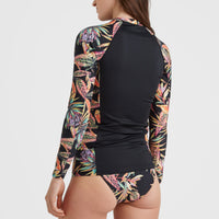 Anglet Longsleeve UPF 50+ Sun Shirt Skin | Black Tropical Flower