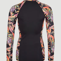 Anglet Longsleeve UPF 50+ Sun Shirt Skin | Black Tropical Flower