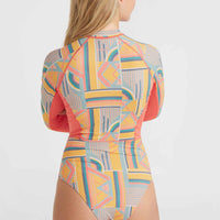 Women of the Wave Long Sleeve Surf Suit | Yellow Art Geo