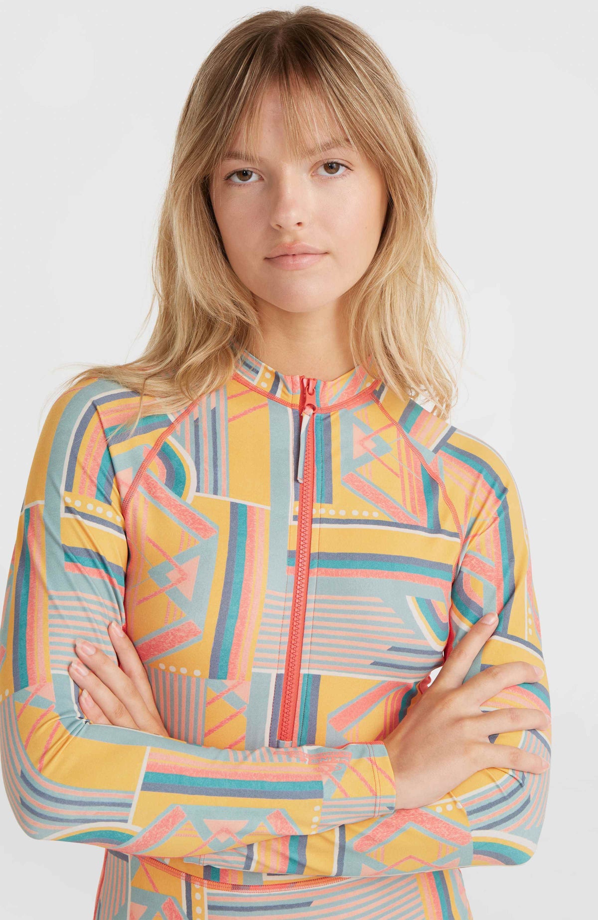 Women of the Wave Long Sleeve Surf Suit | Yellow Art Geo