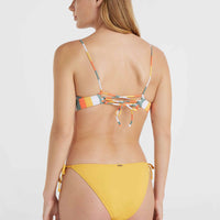 Wave Crop Bikini Top | Orange Multistripe
