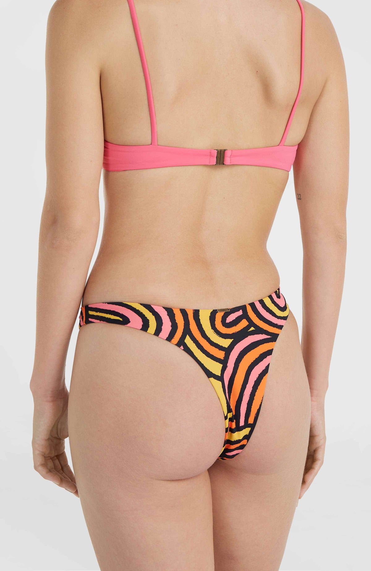 Skye Bikini Bottoms | Orange Rainbow Stripe
