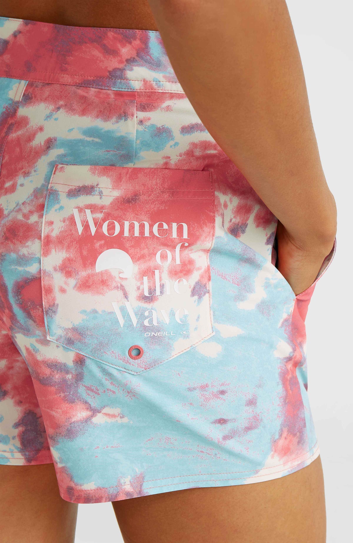 Women Of The Wave 14 inch Boardshorts | Pink Ice Cube Tie Dye